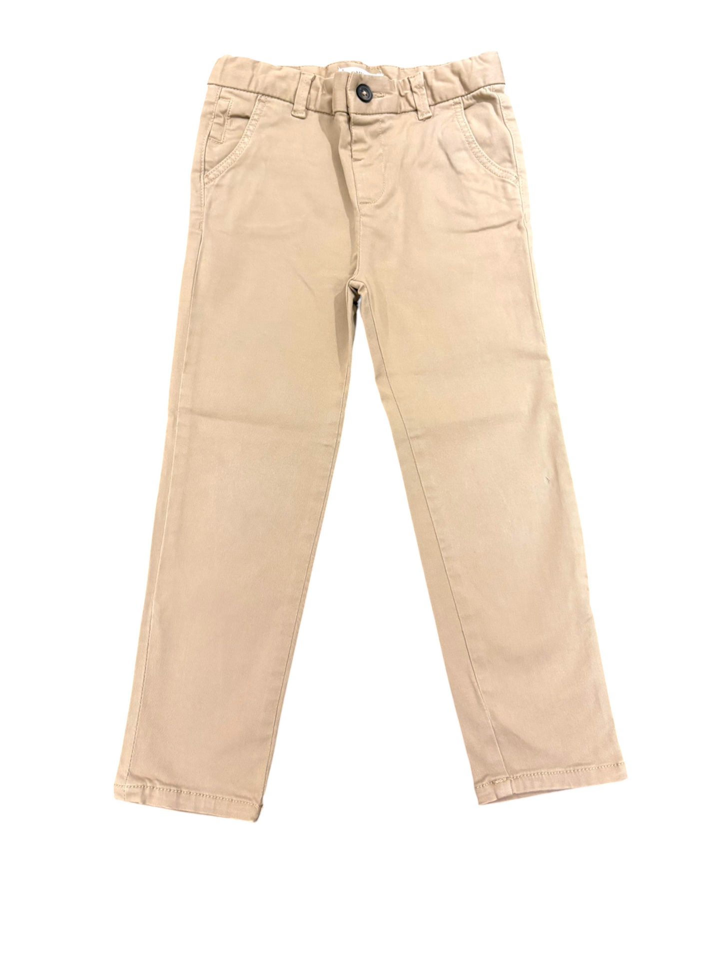 Mango Kids Boy Beige Cotton Chino Trousers, 3-4Y / 104 - second hand baby clothing