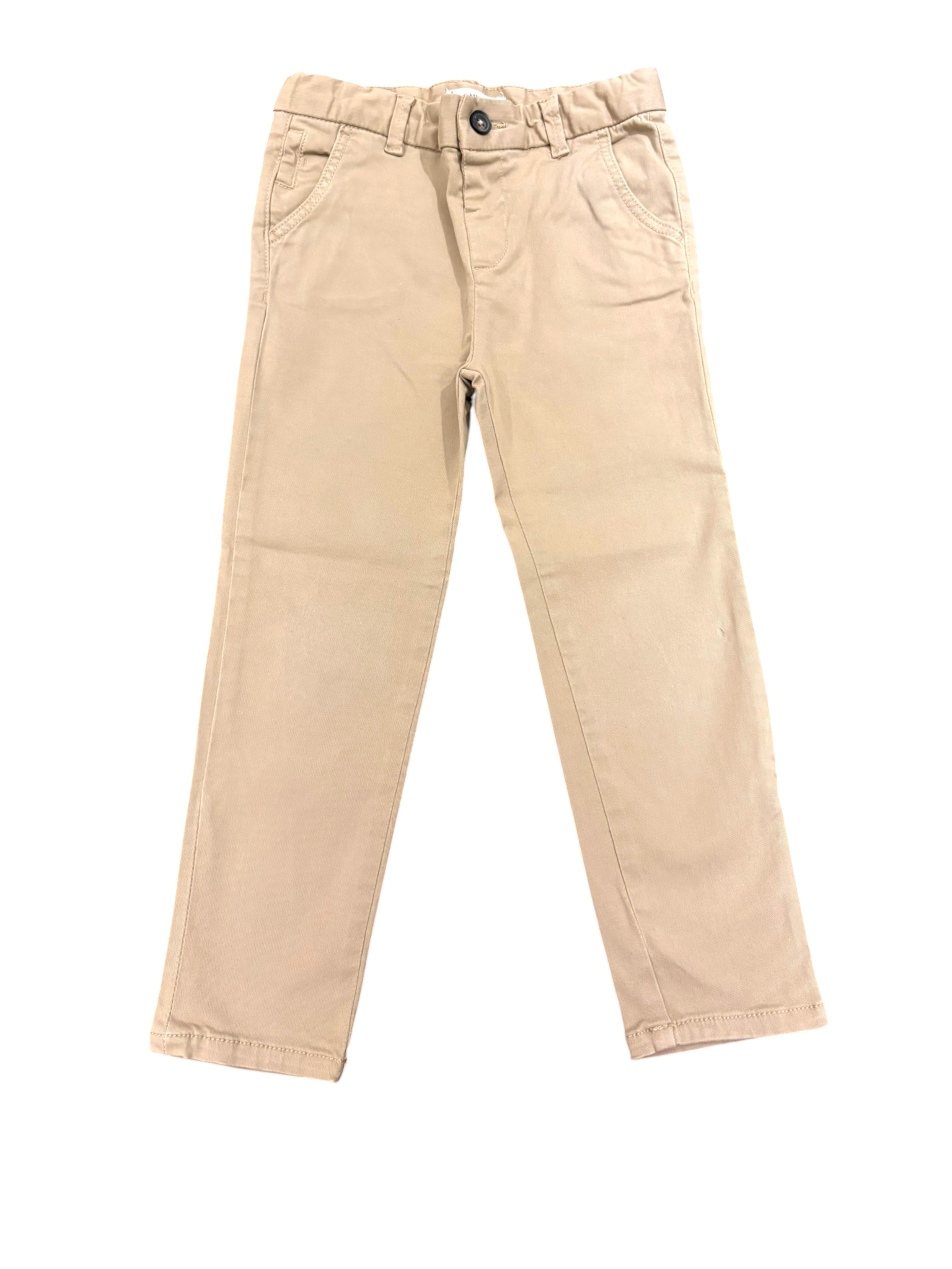 Mango Kids Boy Beige Cotton Chino Trousers, 3-4Y / 104 - second hand baby clothing