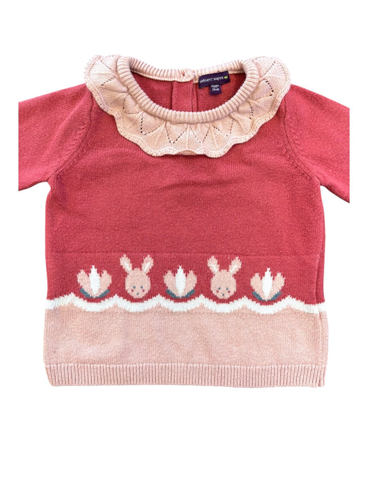 Sergent Major Pink Bunny Sweater (12M)