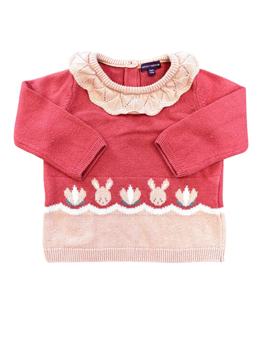 Sergent Major Pink Bunny Sweater (12M)