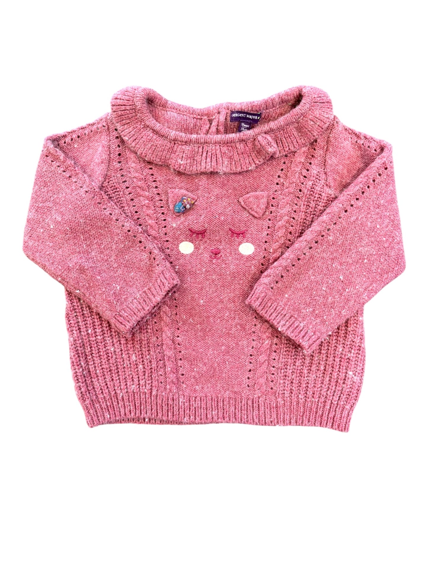 Pull Sergent Major Chat Rose (12M)