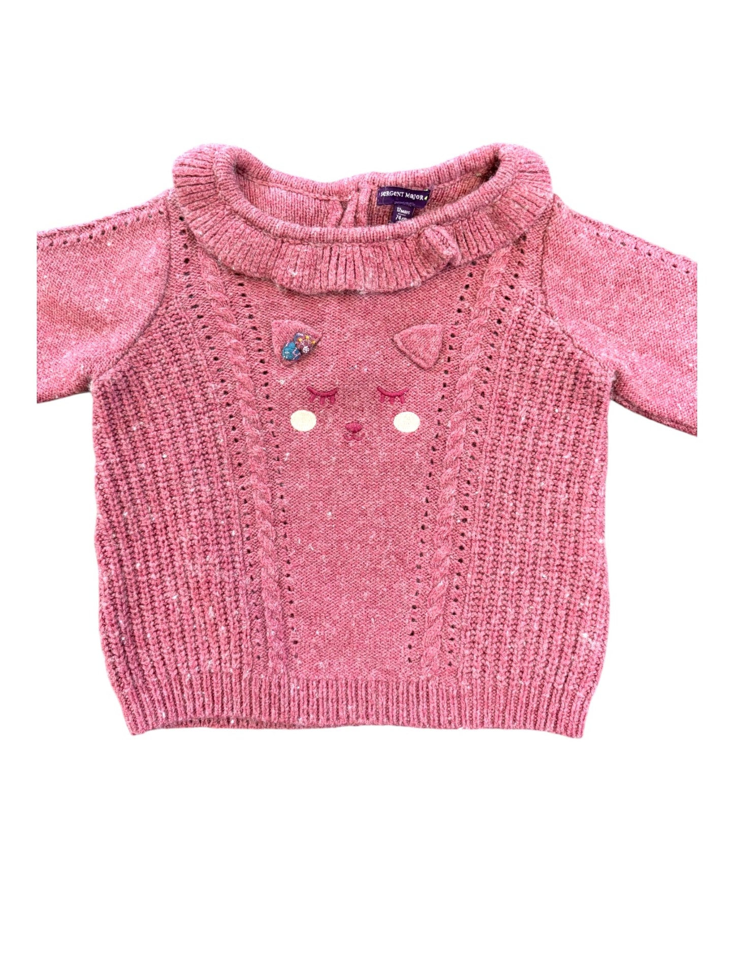Pull Sergent Major Chat Rose (12M)