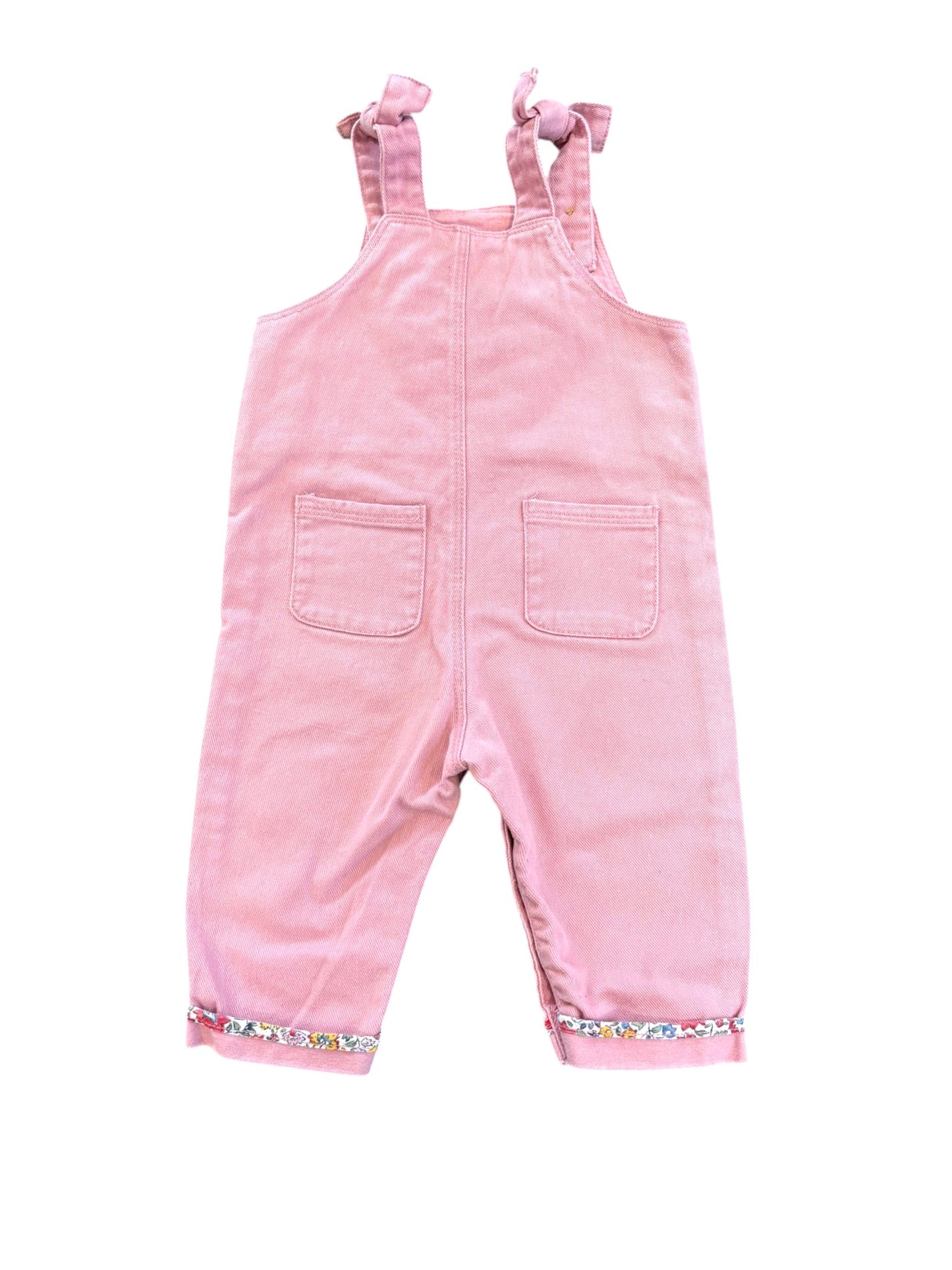 Sergent Major Pink Corduroy Bunny Overalls (9M)