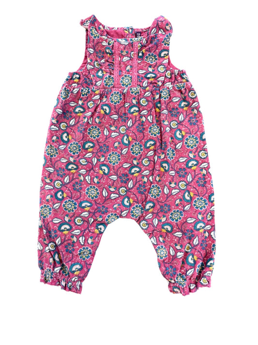 Sergent Major Purple Floral Corduroy Romper (6M)