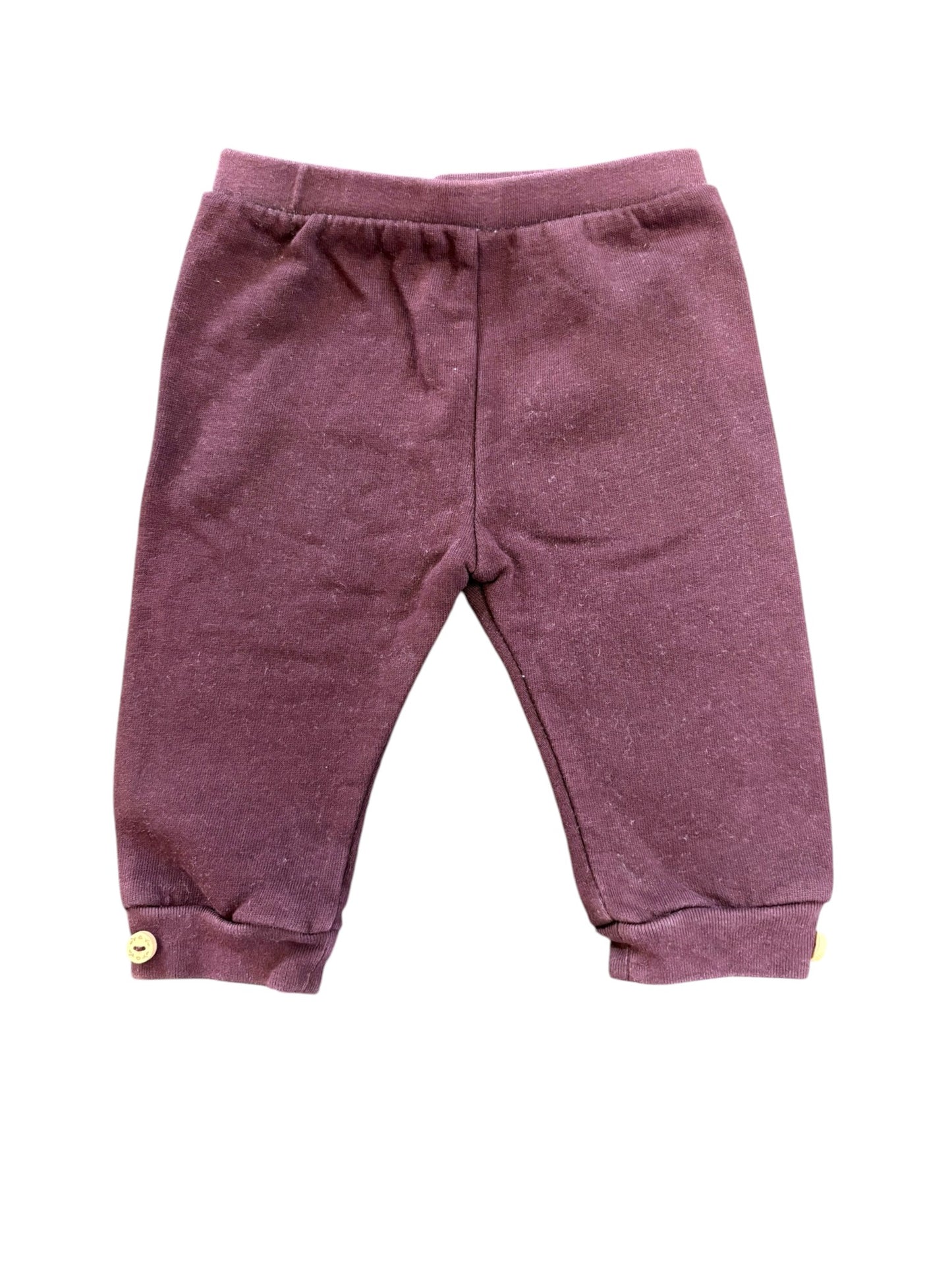 Sergent Major White Plaid Top & Purple Leggings Set (6M)