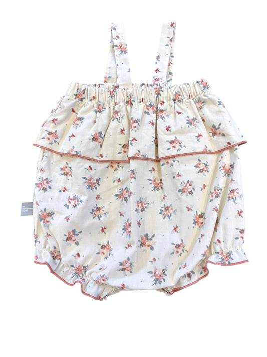 Snug Cream Floral Romper (12M)