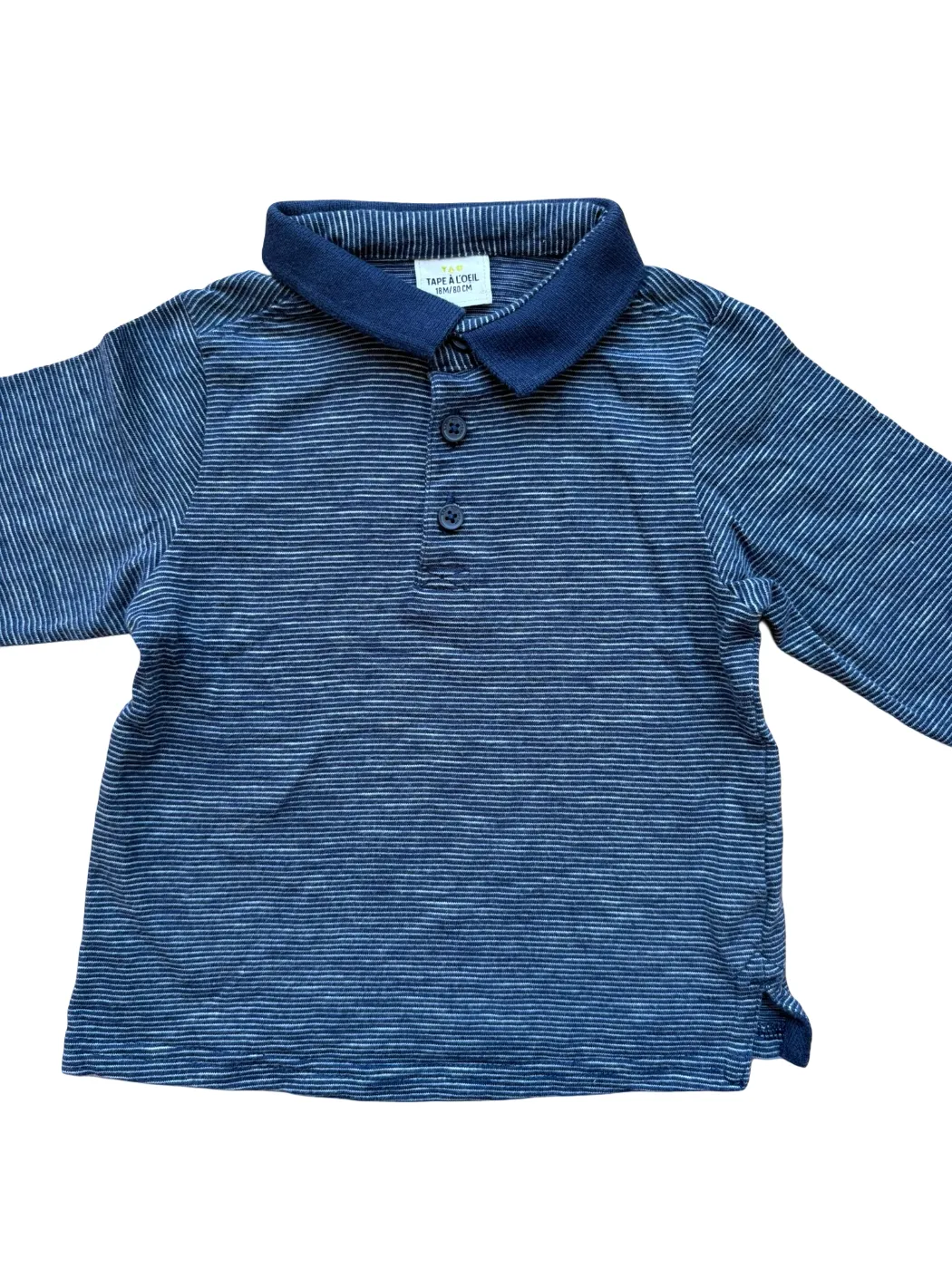 Tape à l'Oeil Navy Striped Polo (18M)