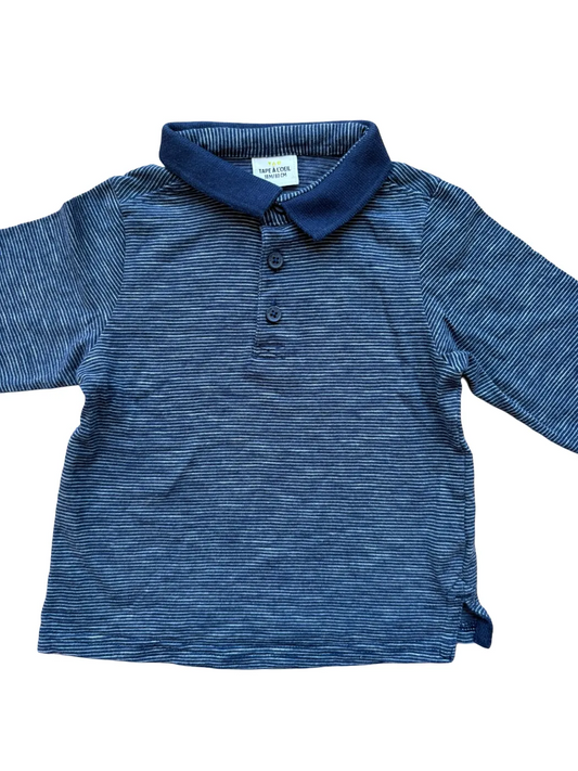 Tape à l'Oeil Navy Striped Polo (18M)