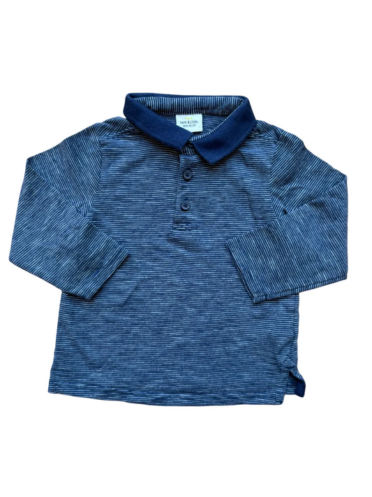 Tape à l'Oeil Navy Striped Polo (18M)
