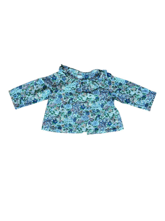 Théophile à l'Anglaise Blue Floral Long Sleeve Top (3M)