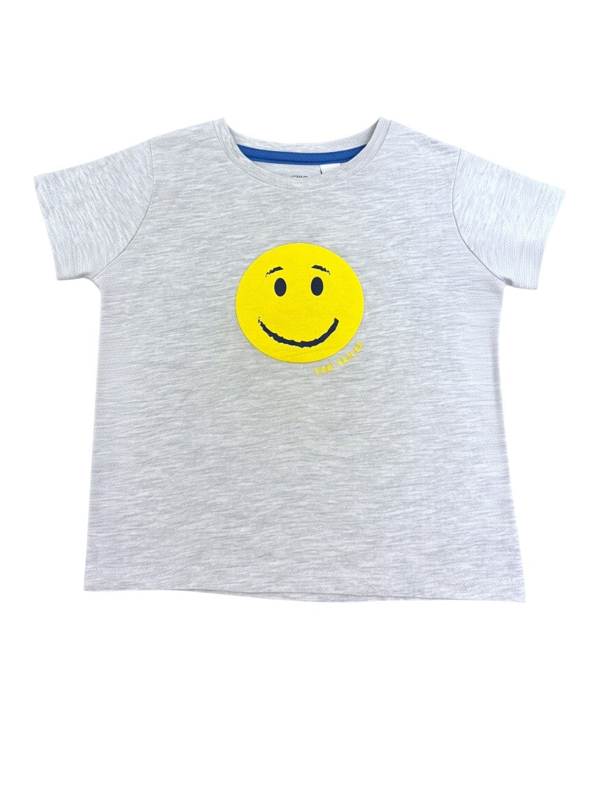 Tom Tailor Unisex Grey Smiley Cotton T-Shirt, 18-24M / 86 - second hand baby clothing