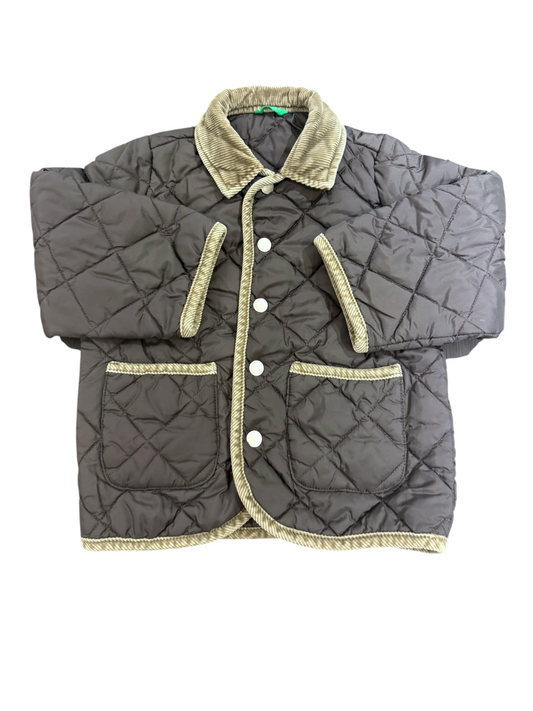United Colors of Benetton Unisex Brown Quilted Jacket, 24M / 90  second hand baby clothing