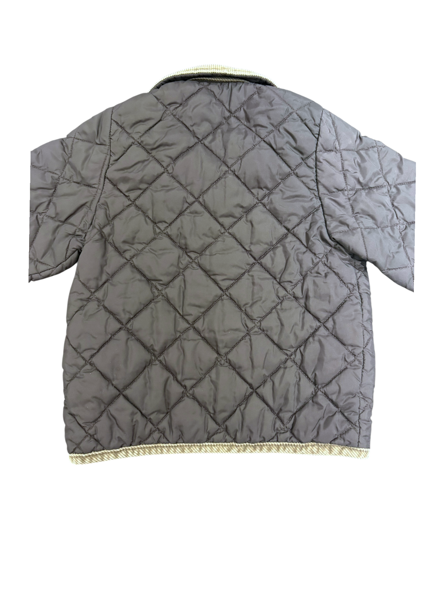 United Colors of Benetton Unisex Brown Quilted Jacket, 24M / 90  second hand baby clothing