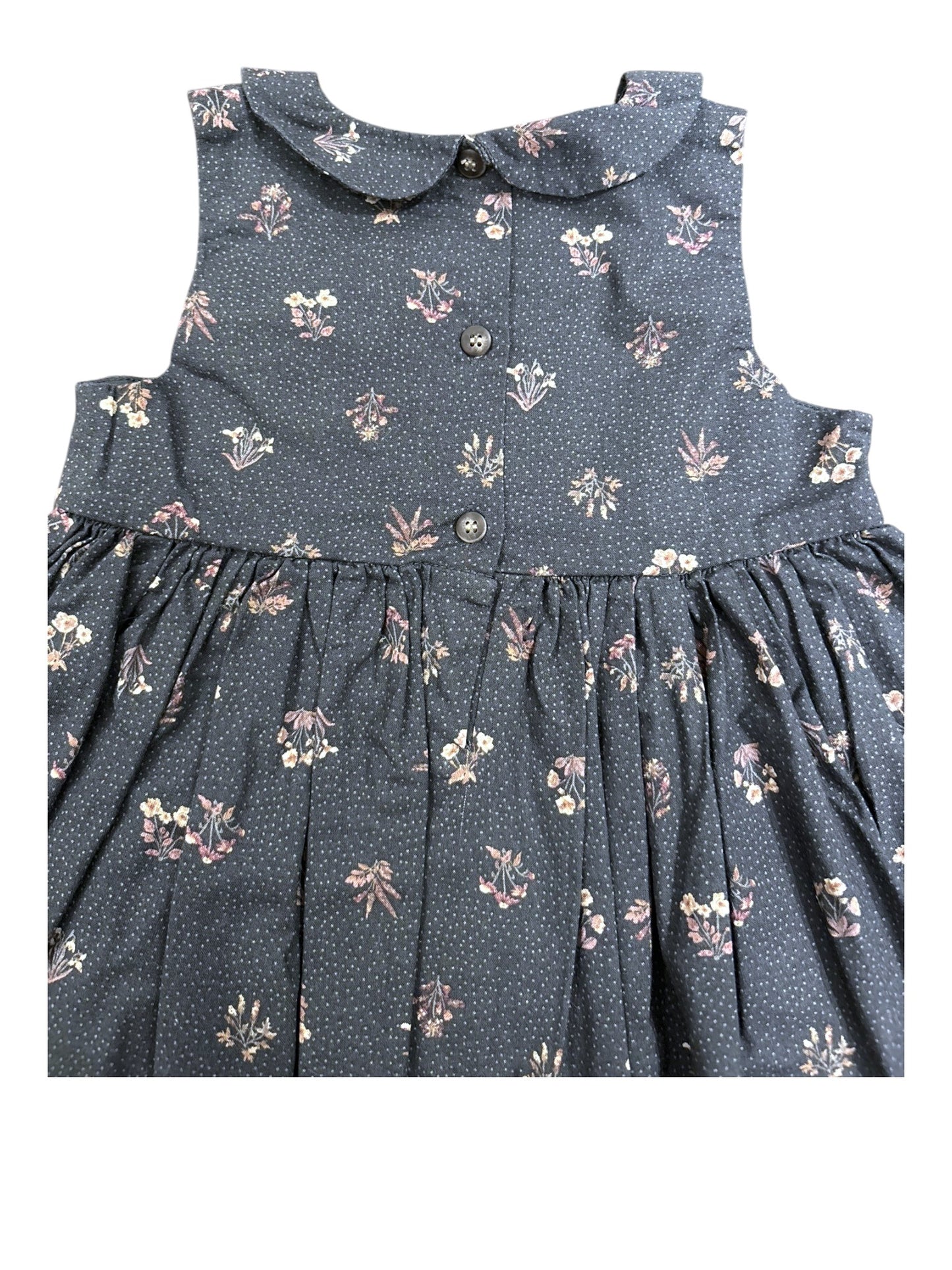 Robe Fleurie Bleue Marine Blé (18M / 86)
