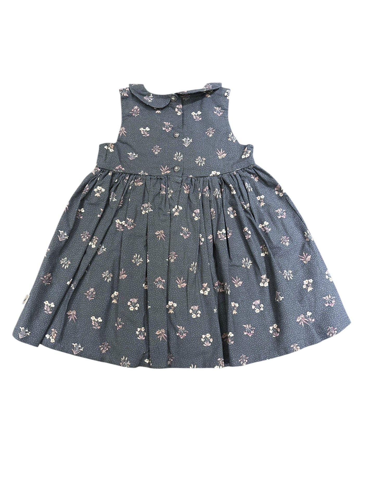 Robe Fleurie Bleue Marine Blé (18M / 86)