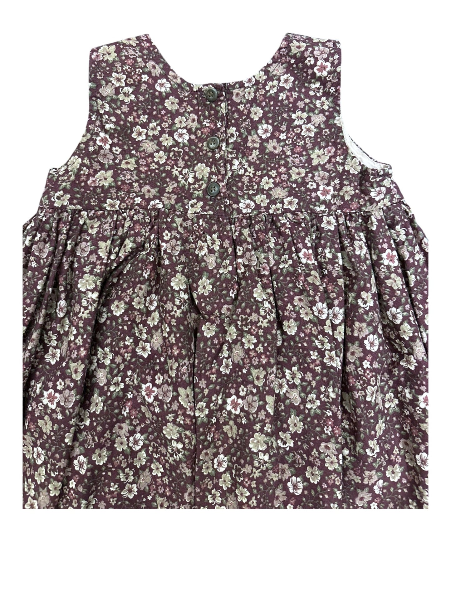 Robe Fleurie Ditsy Prune Blé (12M / 80)