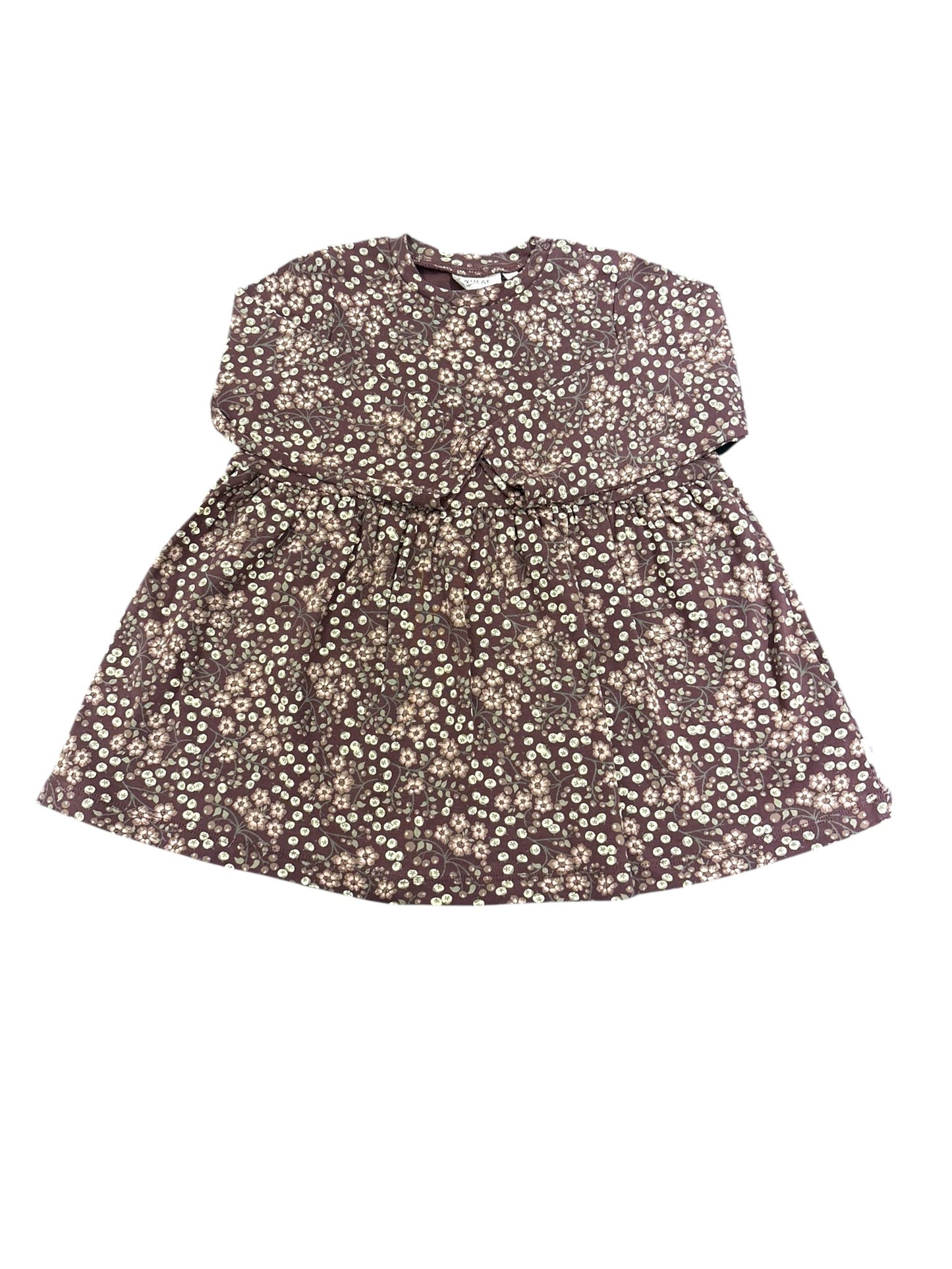 Robe Fleurie Prune et Blé (2 ans / 92)