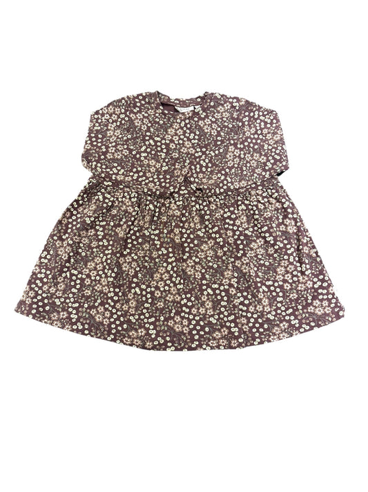 Wheat Plum Floral Dress (2Y / 92)