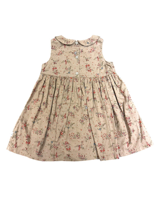 Wheat Taupe Floral Collar Dress (18M / 86)