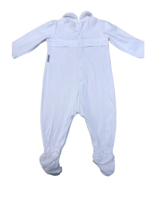 Armani Baby White Cotton Romper size 9M - second hand baby clothing