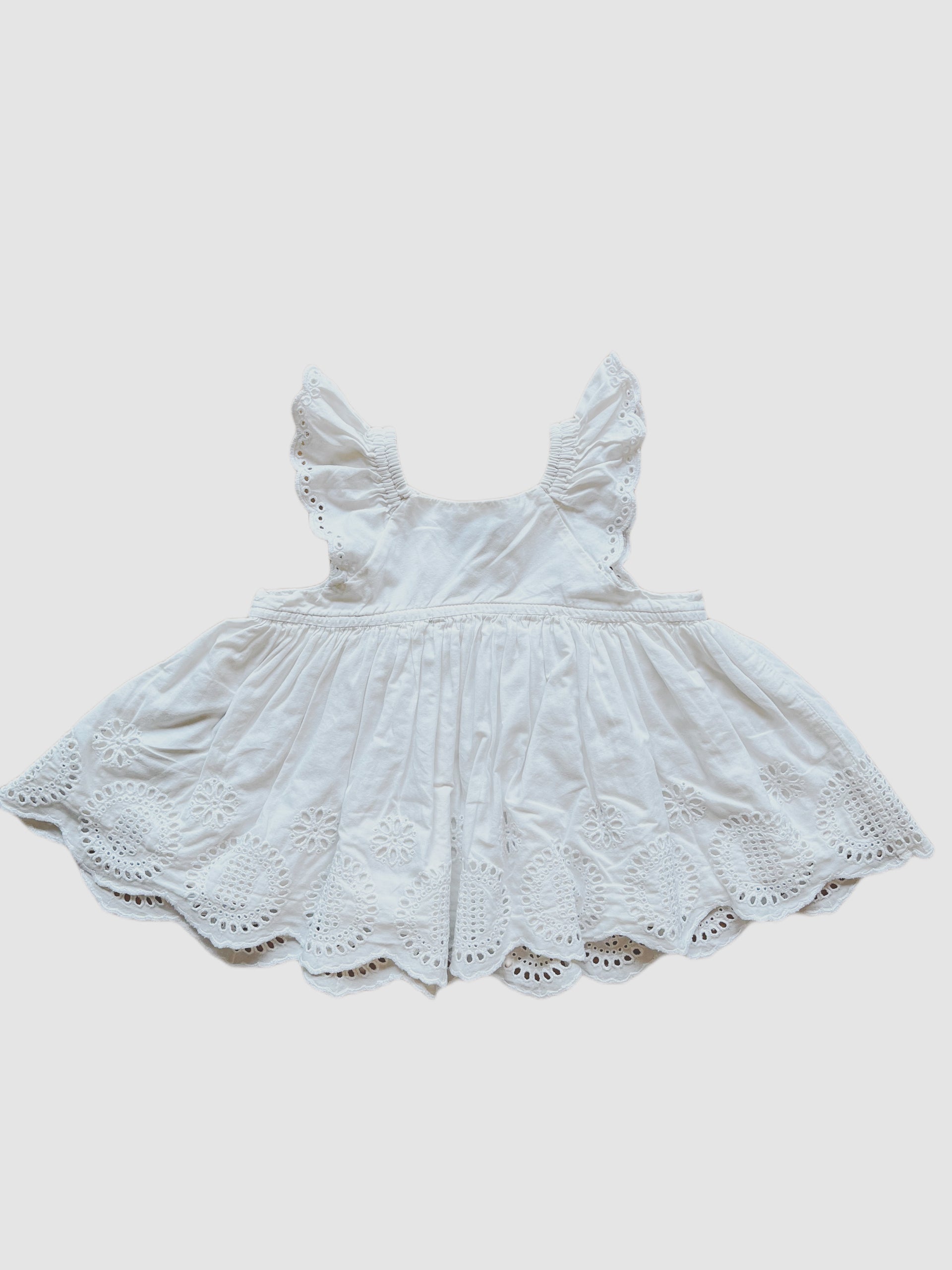 Baby Gap White Short Sleeved Dress (12-18M) – Blueberry