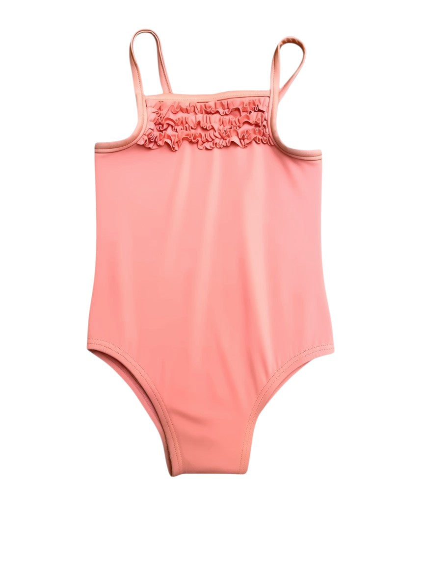 Baby Gap Girls Pink Ruffle Swimsuit, 12-18M - second hand baby clothing
