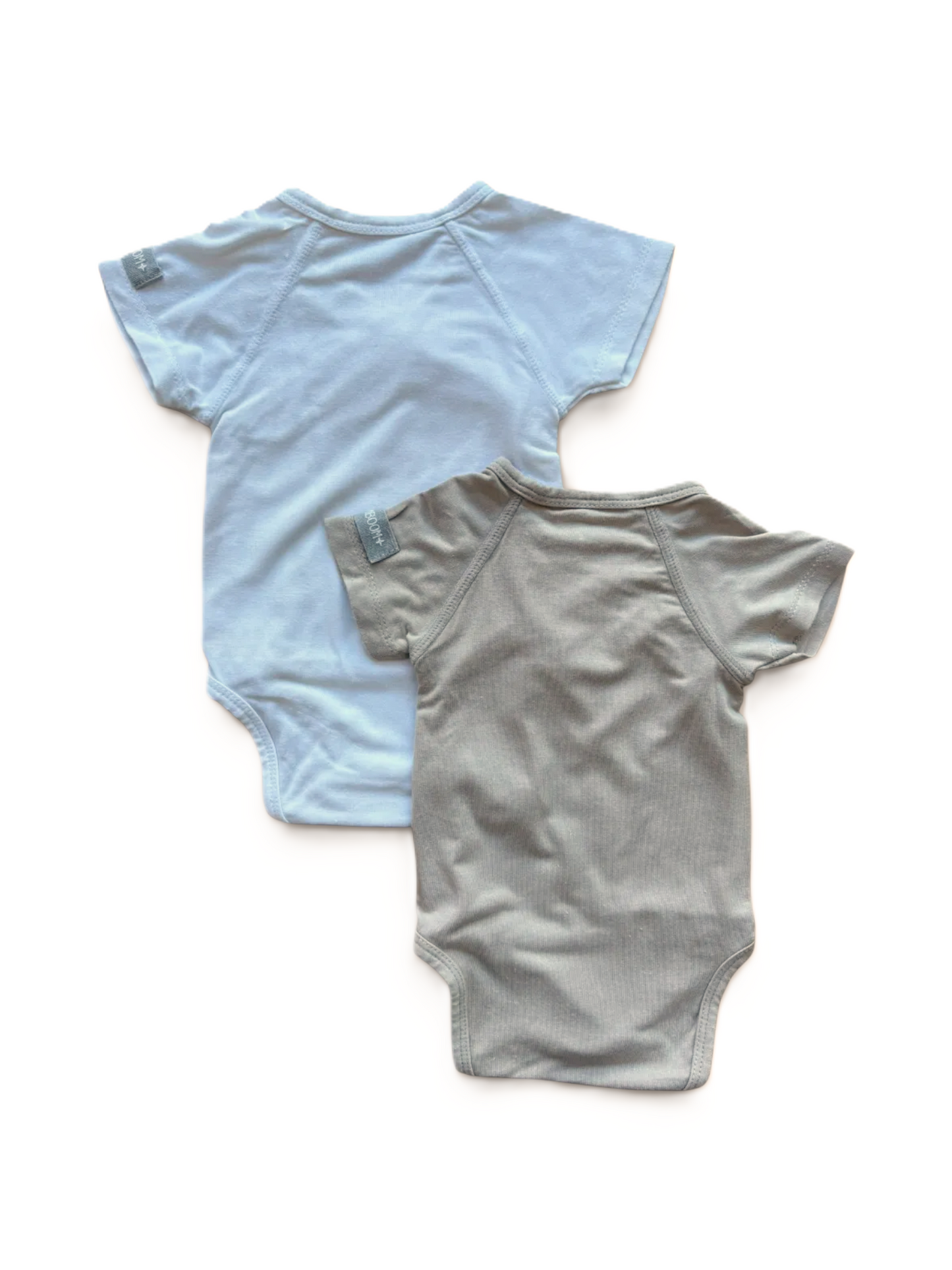 Ensemble de 2 bodies cache-cœur Bamboom beige et blanc (nouveau-né)