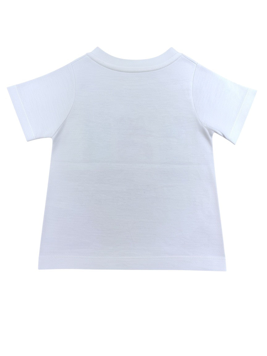 Blue Seven Boy White Lost In Space Robot Cotton Long Sleeve Top, 9-12M / 74