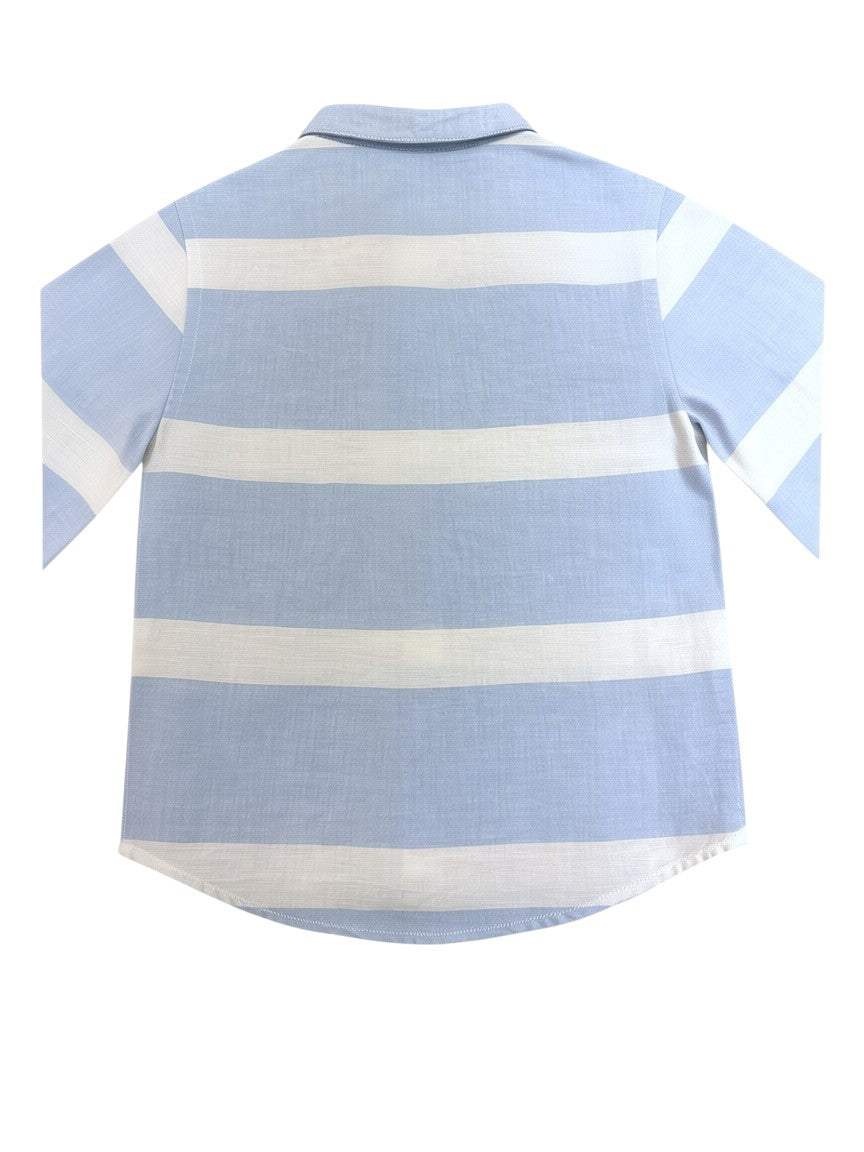 Boboli Light Blue & White Striped Shirt (5Y / 110)