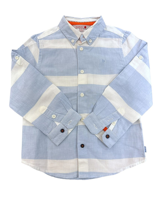 Boboli Light Blue & White Striped Shirt (5Y / 110)