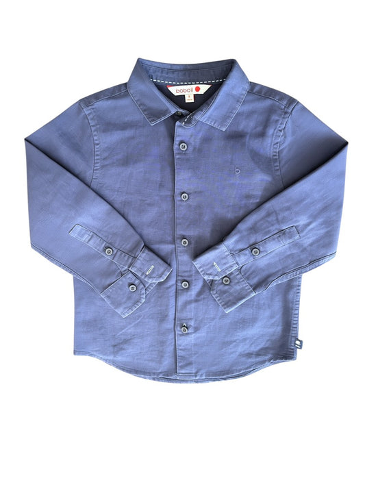 Boboli Langarmhemd mit Knopfleiste, Marineblau (5 Jahre / 110)