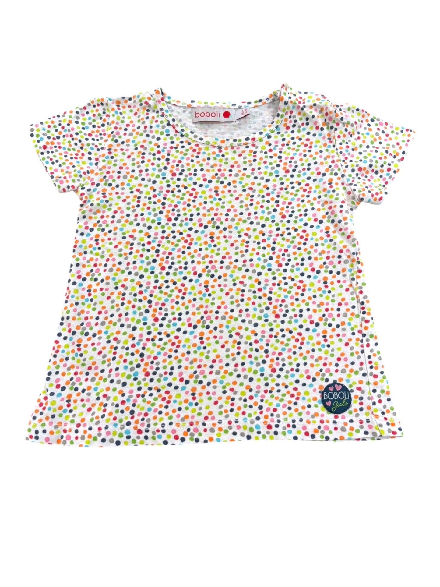 T-shirt Boboli Blanc à pois multicolores (18 mois)