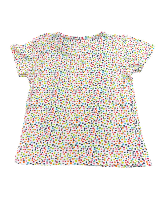 Boboli T-Shirt weiß, mehrfarbige Punkte (18M)