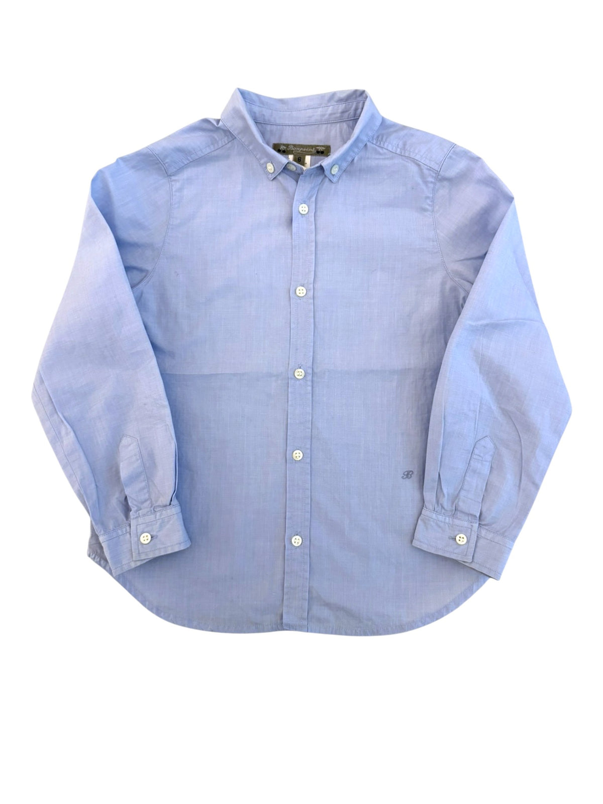 Bonpoint Light Blue Oxford Shirt size 6Y / 116 - second hand baby clothing