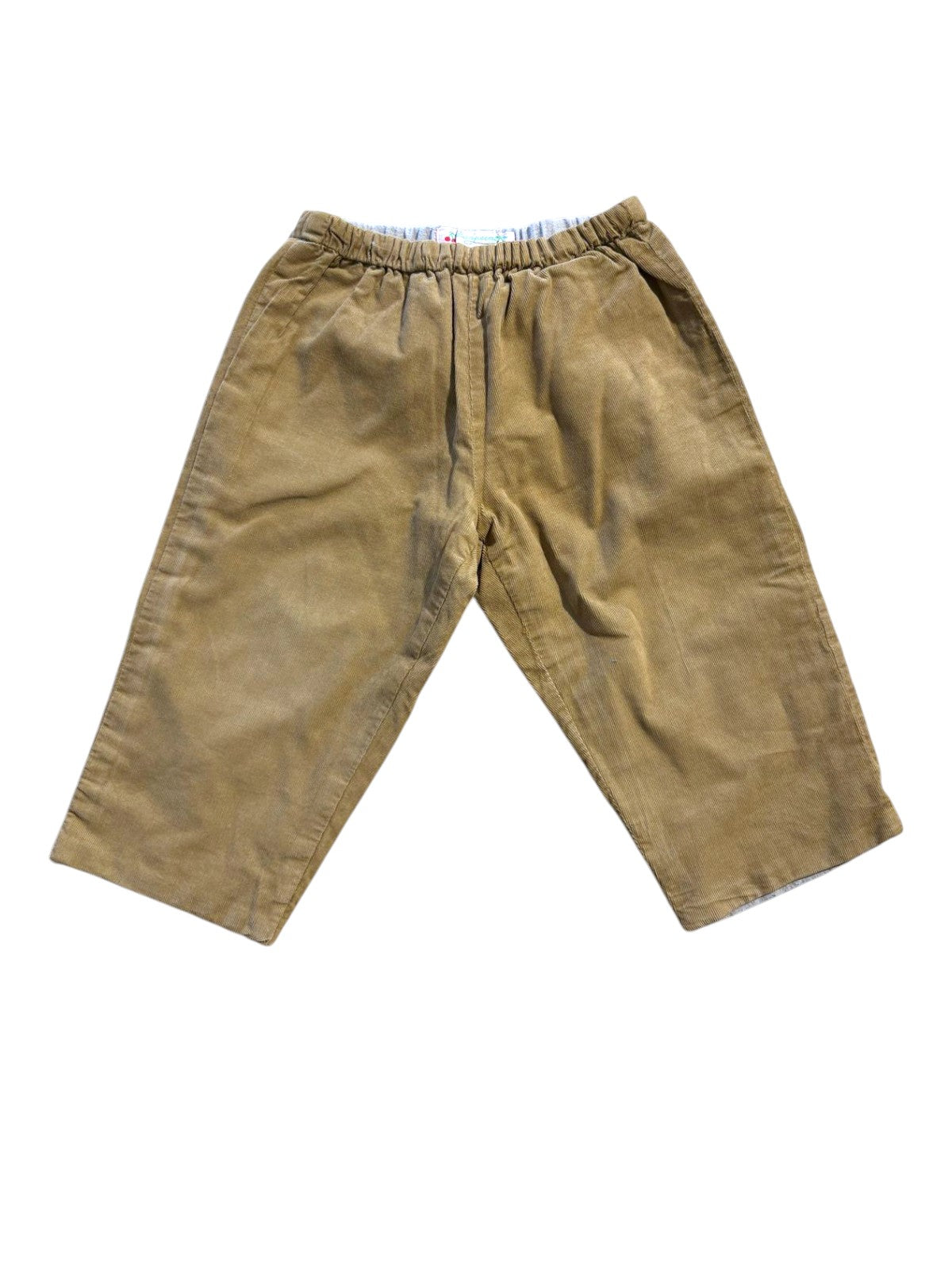 Bonpoint Unisex Olive Jersey-Lined Corduroy Pull-On Pants, 18M - second hand baby clothing