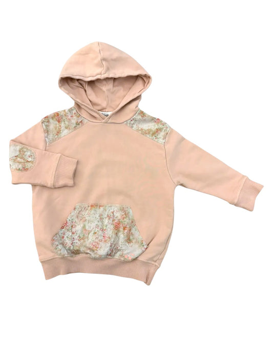 Bonpoint Pink Floral Hoodie size 4Y - second hand baby clothing
