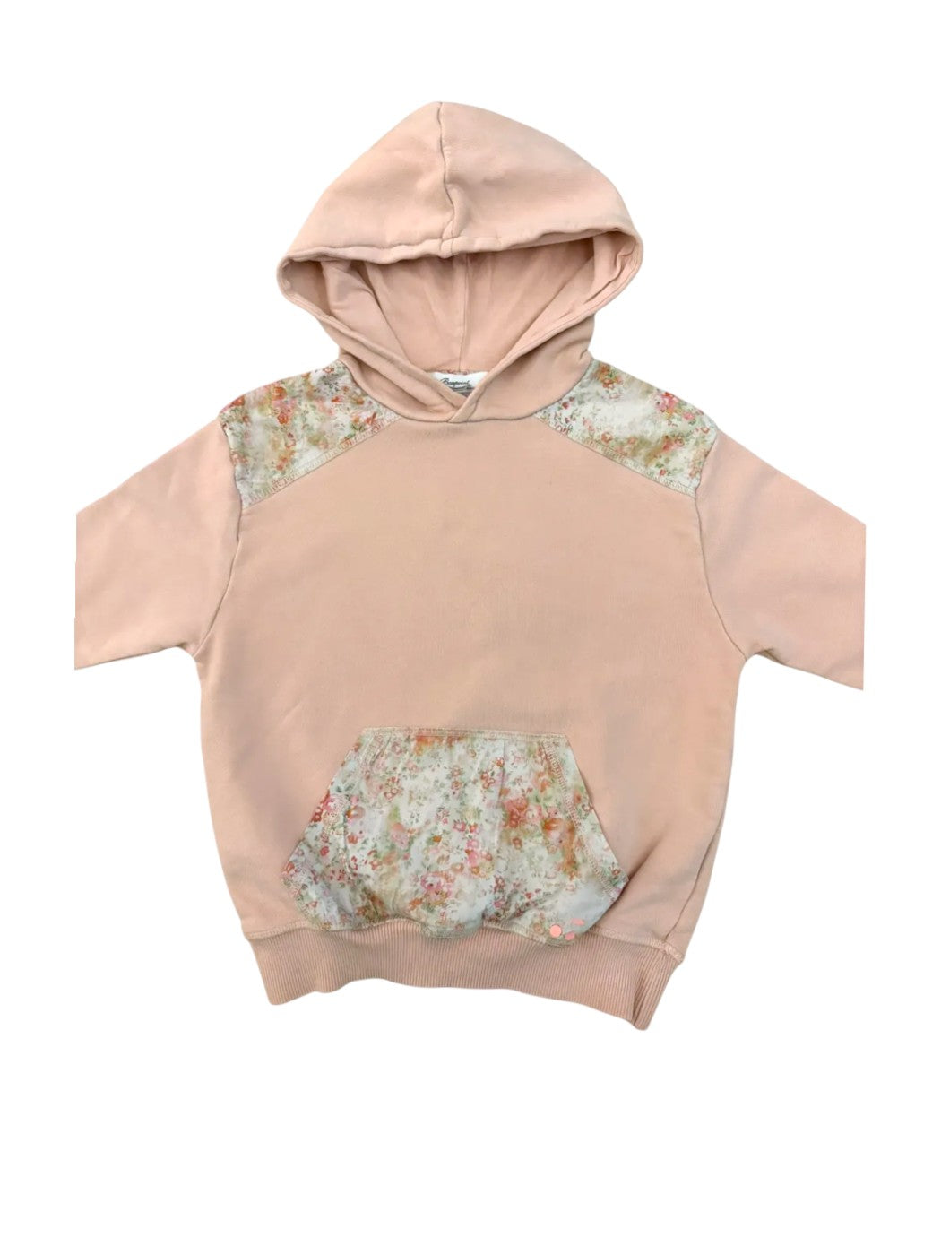 Bonpoint Pink Floral Hoodie size 4Y - second hand baby clothing