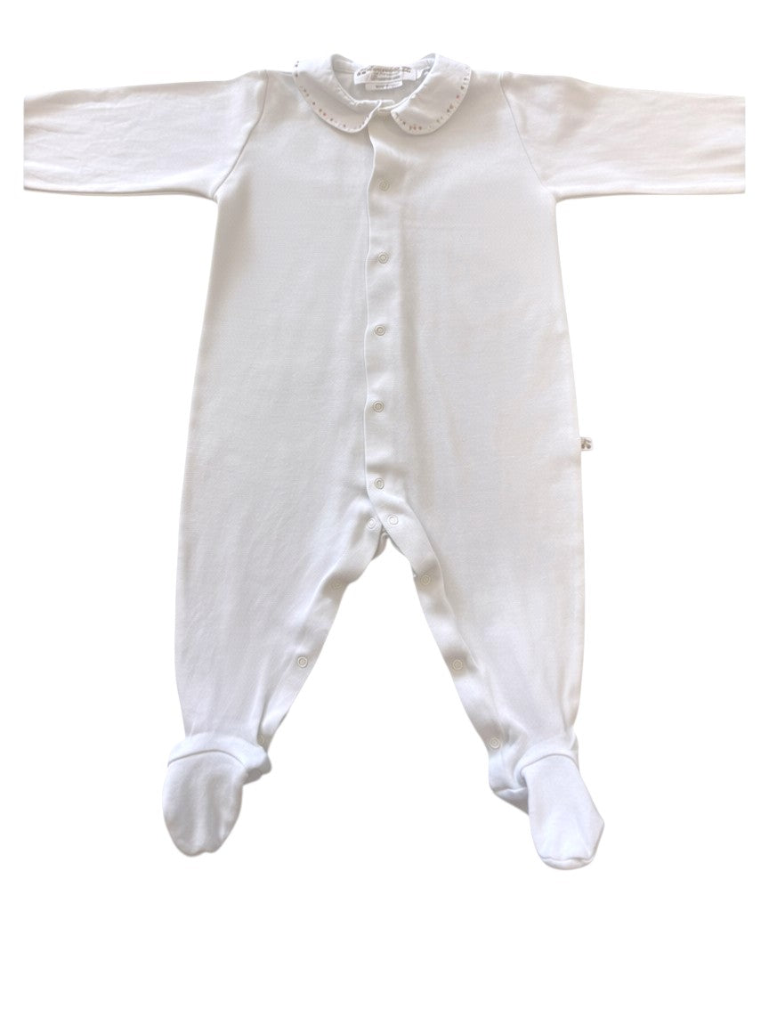 Bonpoint White Embroidered Pajamas (6M)