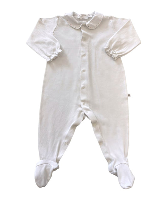 Bonpoint White Embroidered Pajamas (6M)