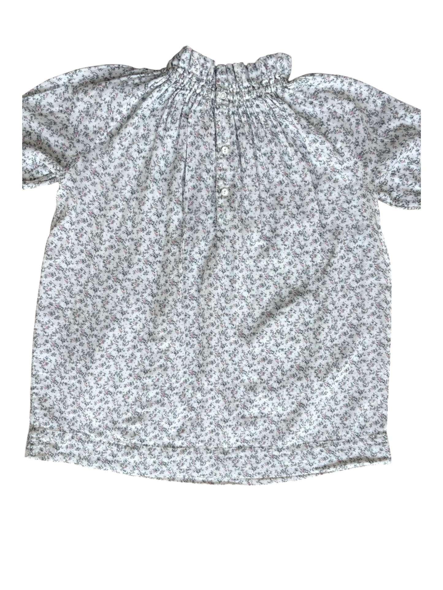 Bonpoint White Floral Long Sleeve Dress (6Y)