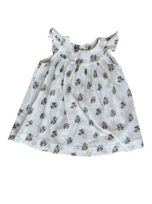Bonpoint White Floral Sleeveless Dress (2Y)
