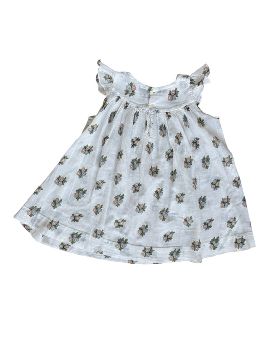 Bonpoint White Floral Sleeveless Dress (2Y)