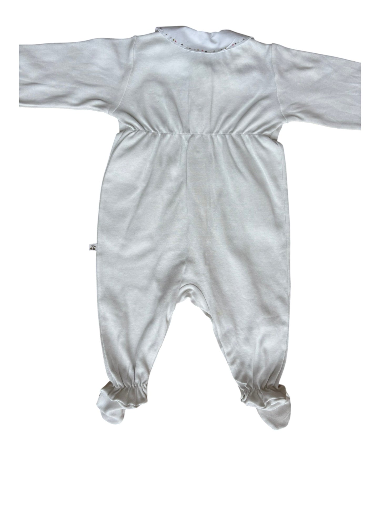 Bonpoint White Embroidered Pajamas (6M)
