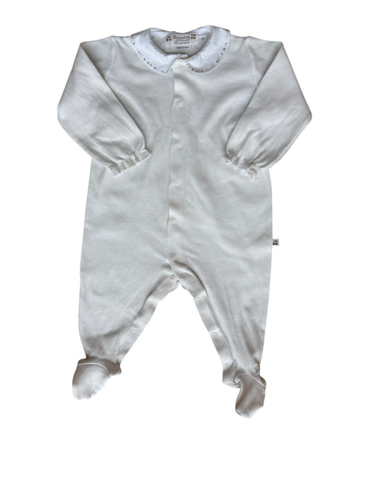 Bonpoint White Embroidered Pajamas (6M)