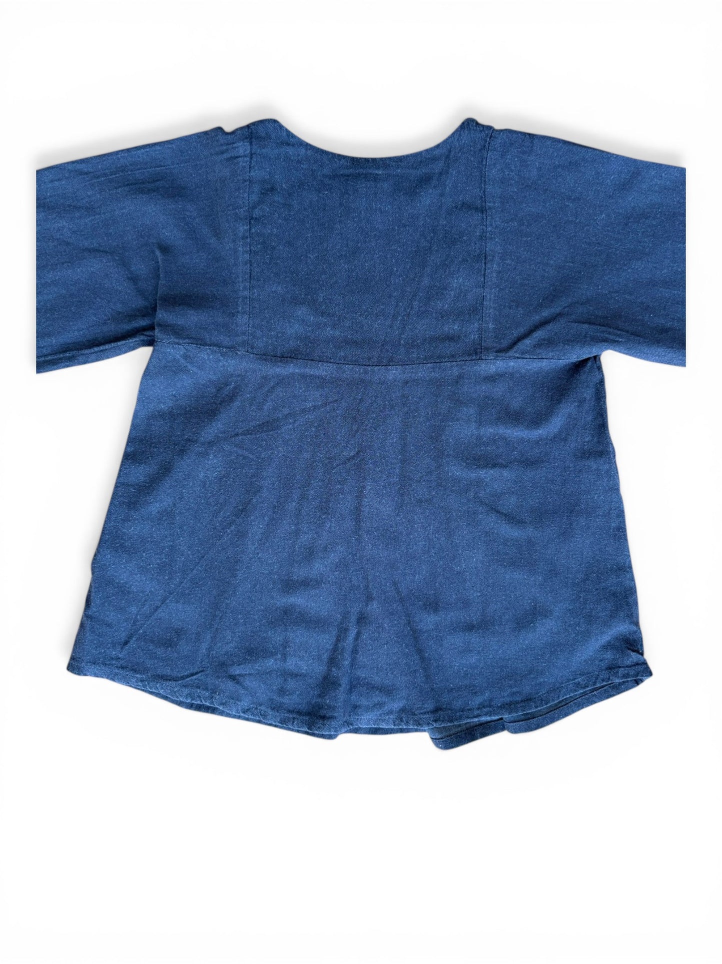 Bonton Denim Long Sleeve Dress (6Y)