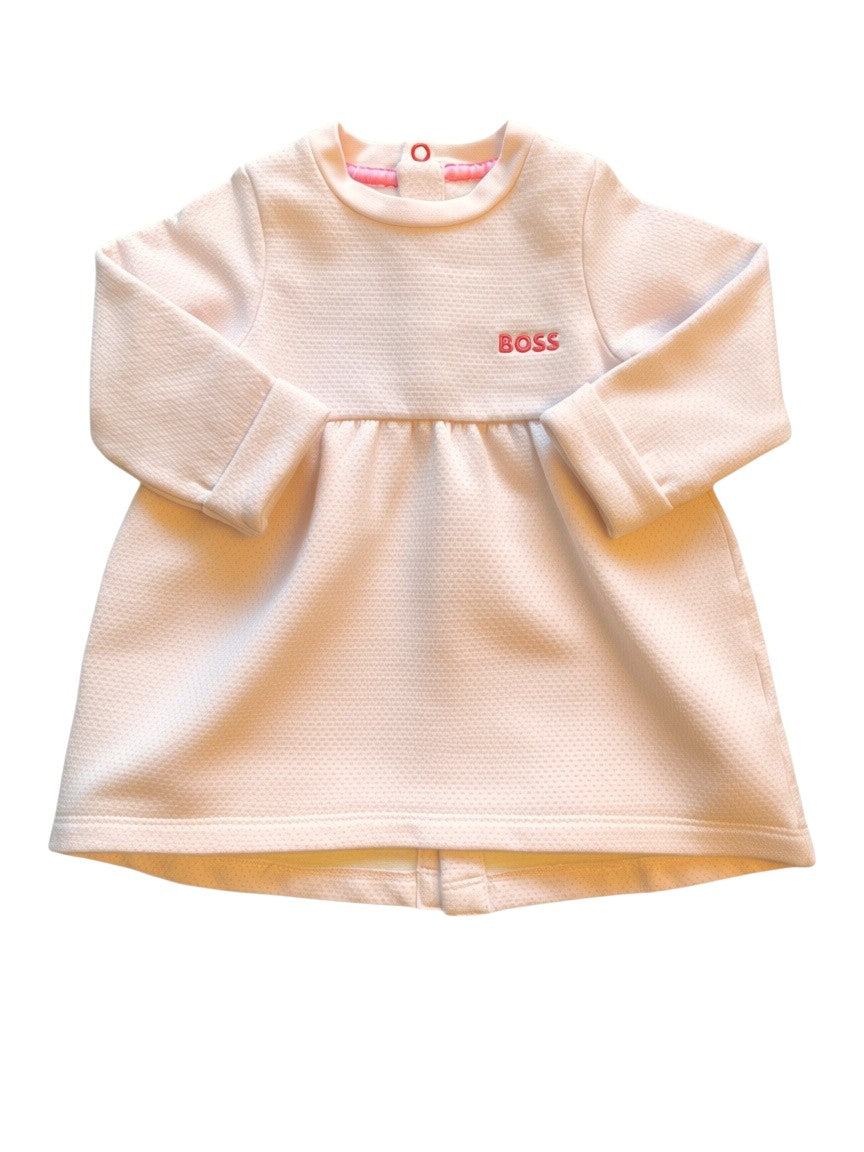 Boss Pink Long Sleeved Dress size 6M - second hand baby clothing