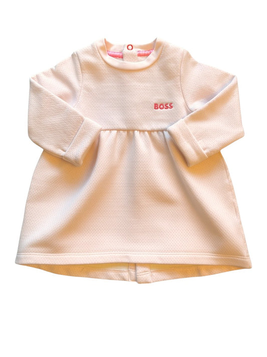 Boss Pink Long Sleeved Dress size 6M - second hand baby clothing