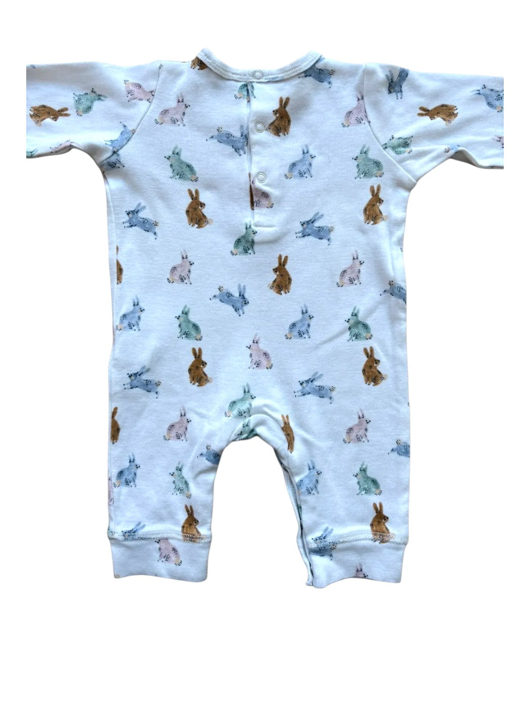Bout'chou White Bunny Romper size 3M - second hand baby clothing