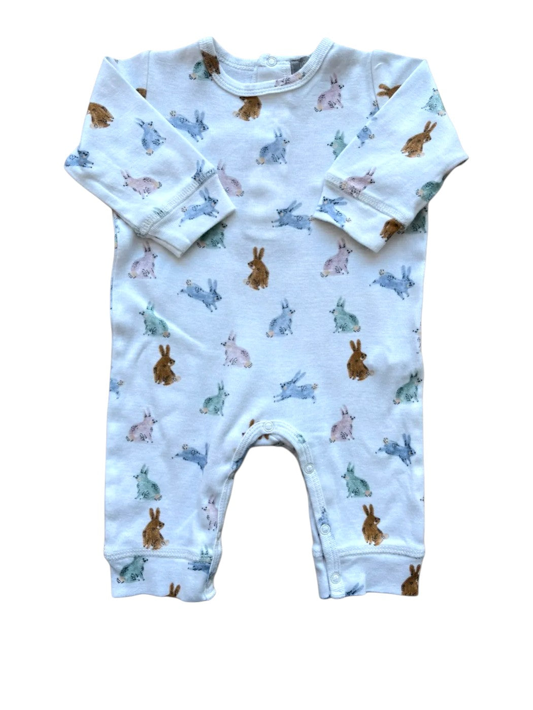 Bout'chou White Bunny Romper size 3M - second hand baby clothing