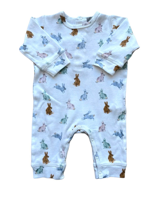 Bout'chou White Bunny Romper size 3M - second hand baby clothing